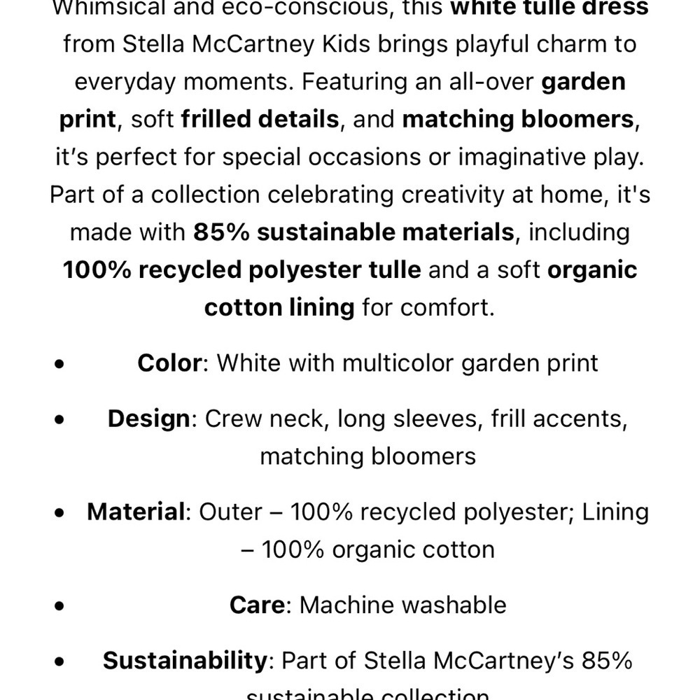 Stella McCartney Kids Multicolor Graphic Dress - Picture 6 of 7